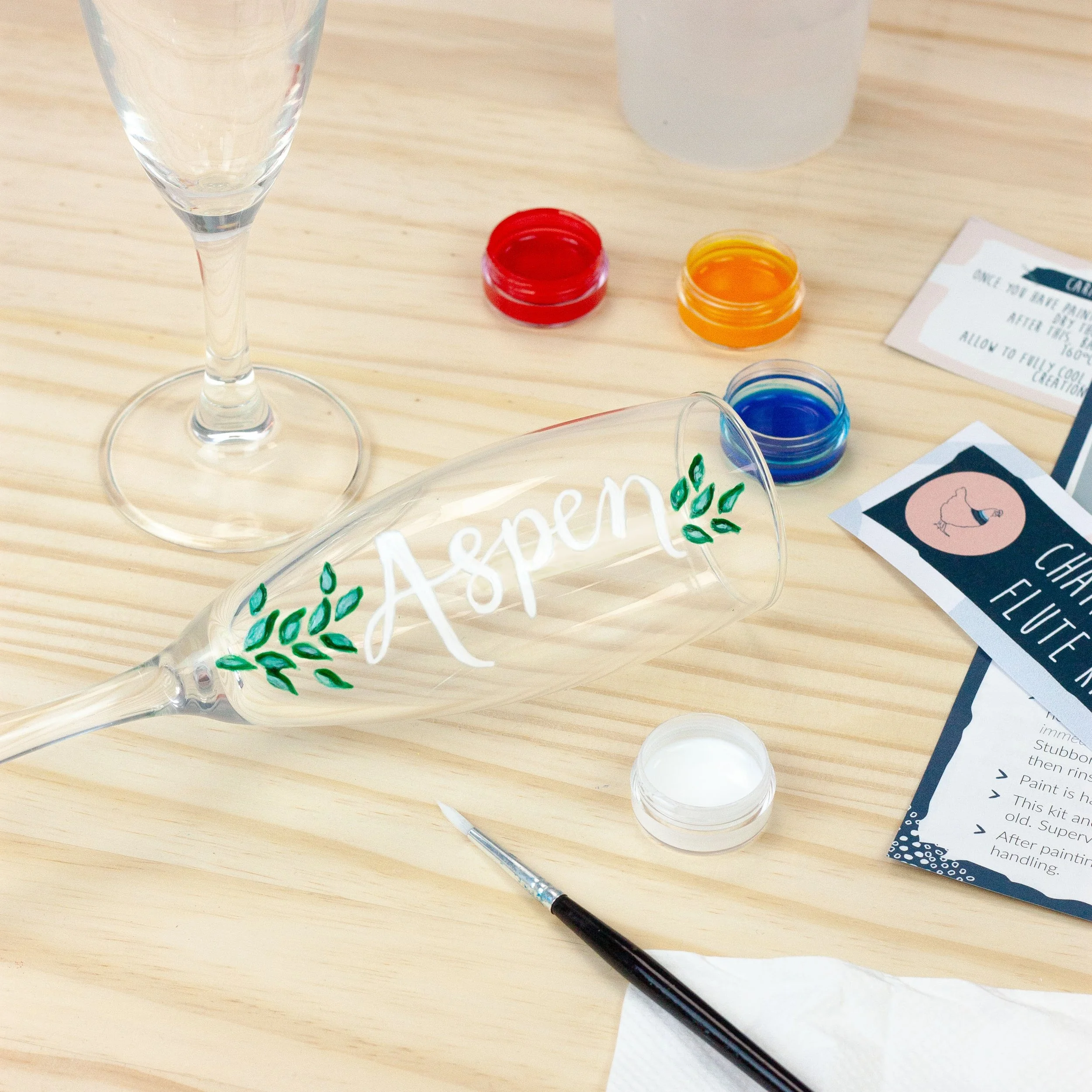 Custom Wedding Date Champagne Glass Kit The Crafty Hen.jpg