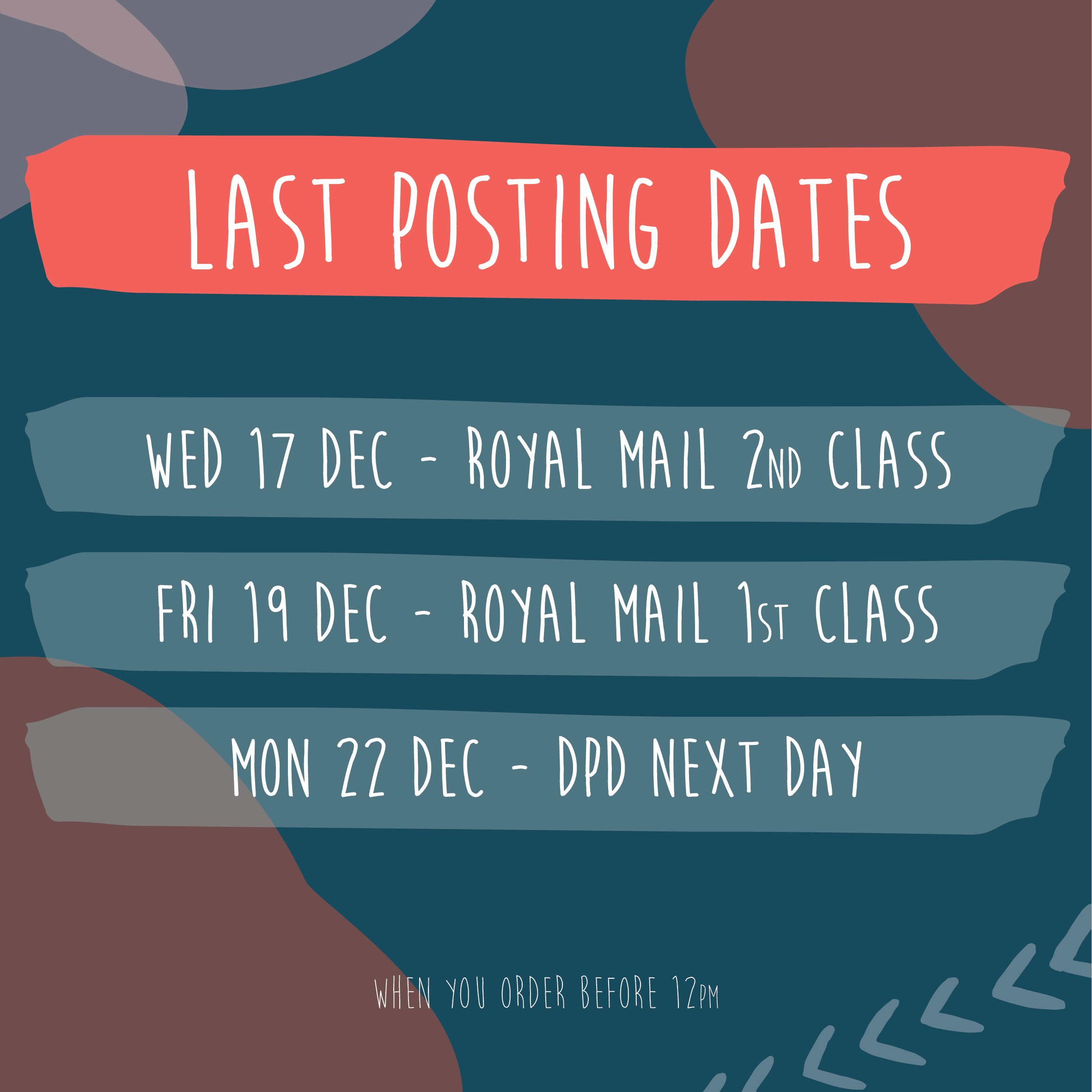 Final Posting Dates for Christmas Delivery