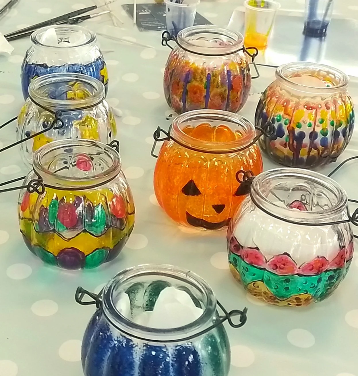 Glass Lantern Painting Halloween The Crafty Hen.jpg