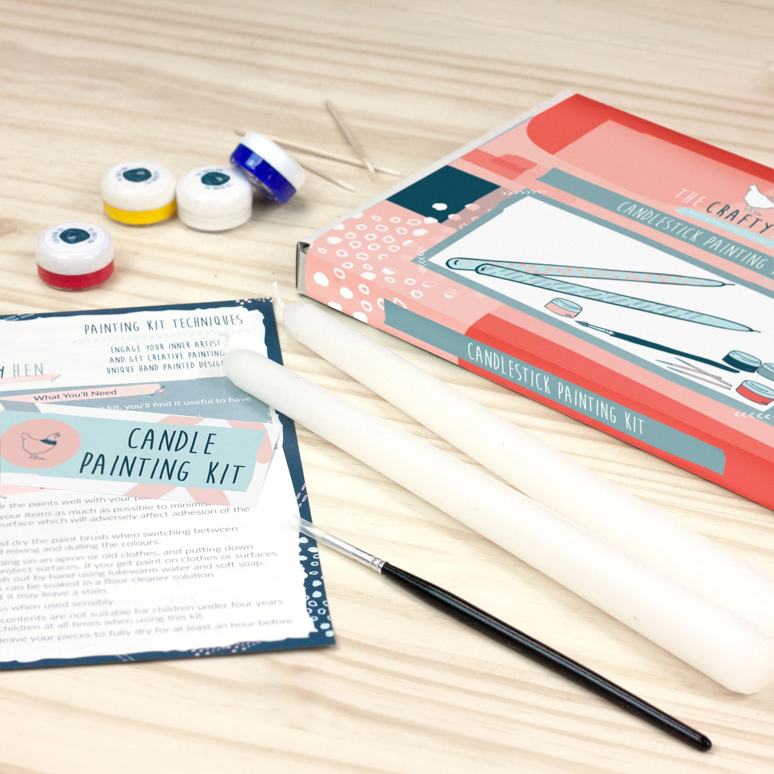 Candlestick Painting Kit the crafty Hen.jpg