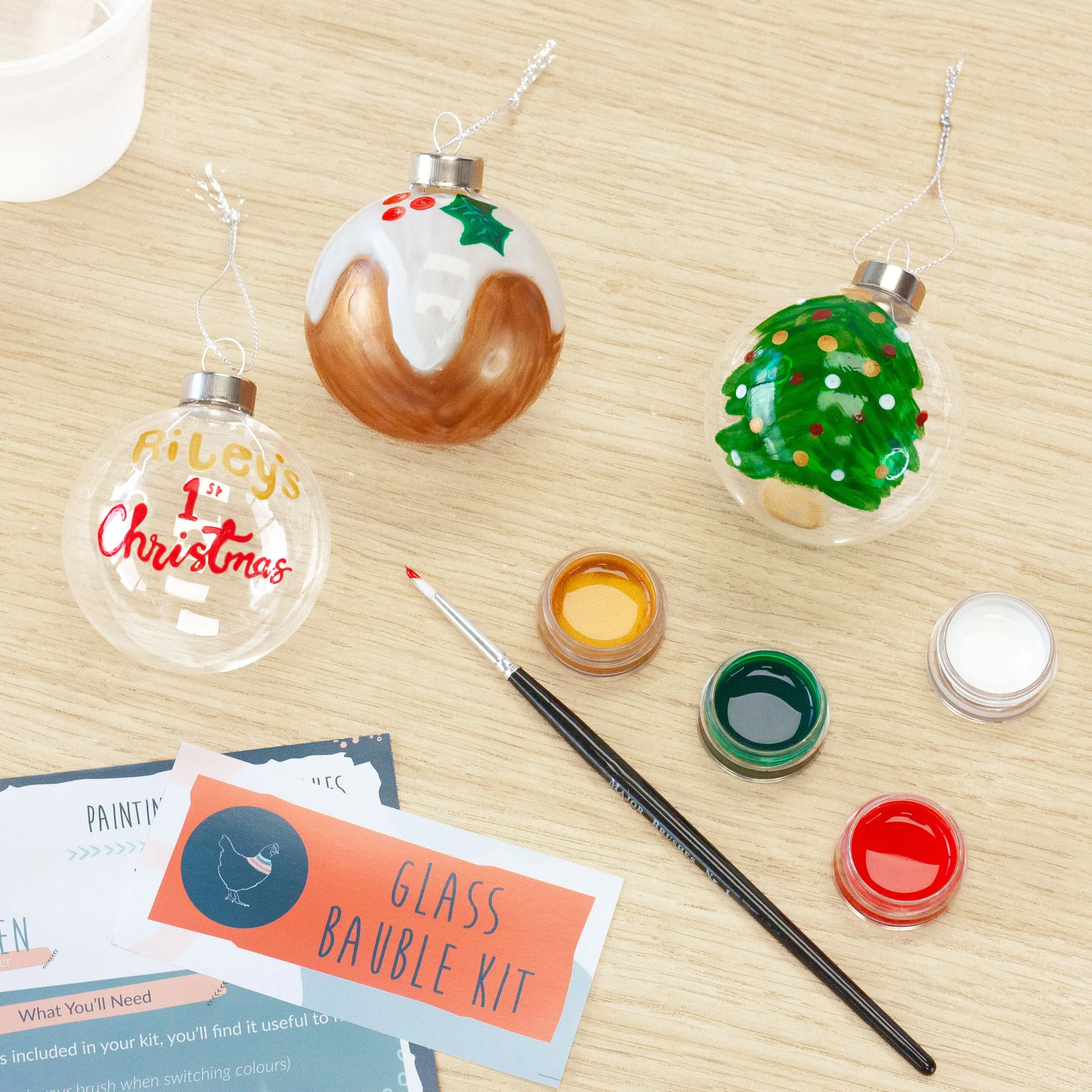 Glass Bauble Painting Kit