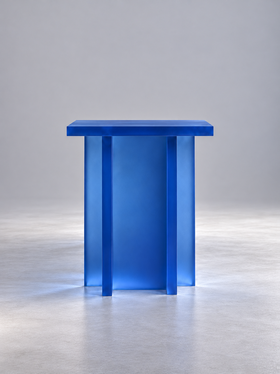 Translucent Cobalt Resin Pedestal Table.png