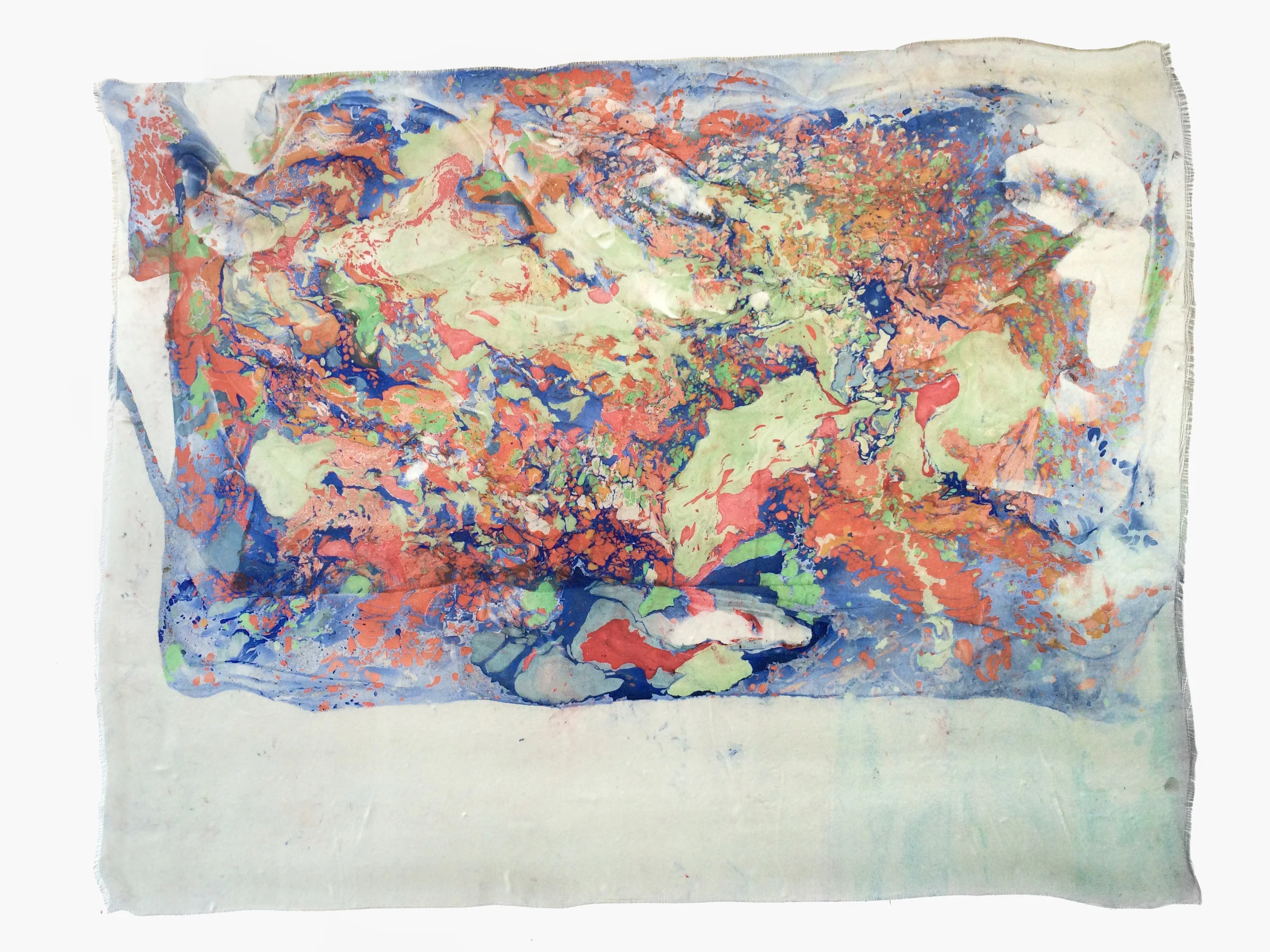 Marmorierung #2, 2016 Ölfarbe auf Glasfasergewebe ca. 140 x 100 cm