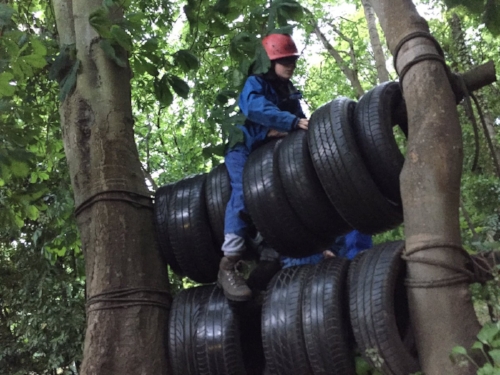 Navigating obstacles in a blindfold!