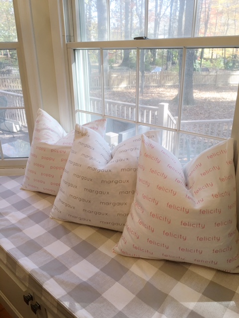  I put the Margaux pillow over a pillow with a pattern which is why it looks weird. It won't in real life!