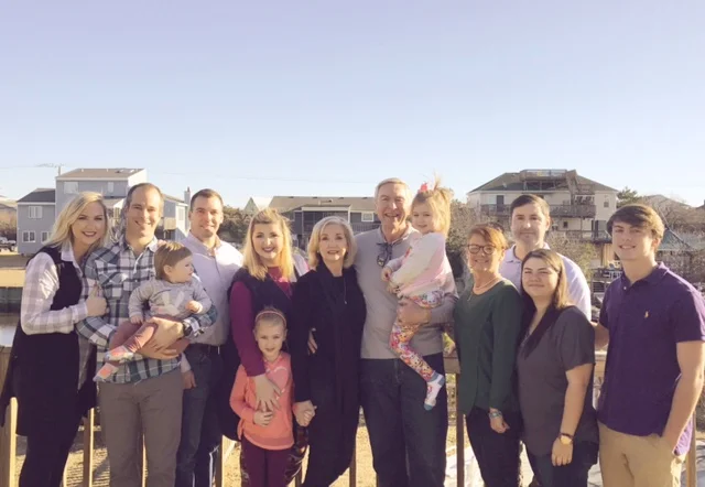 Us. Laura & Mark. My Parents. My brother Matt, his wife Michelle. My niece and nephew Katie & Patrick.