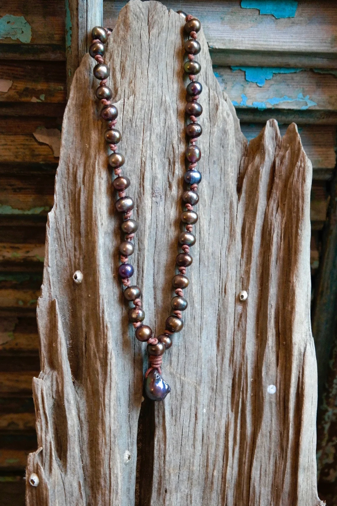 Peacock Pearls with Baroque Accent