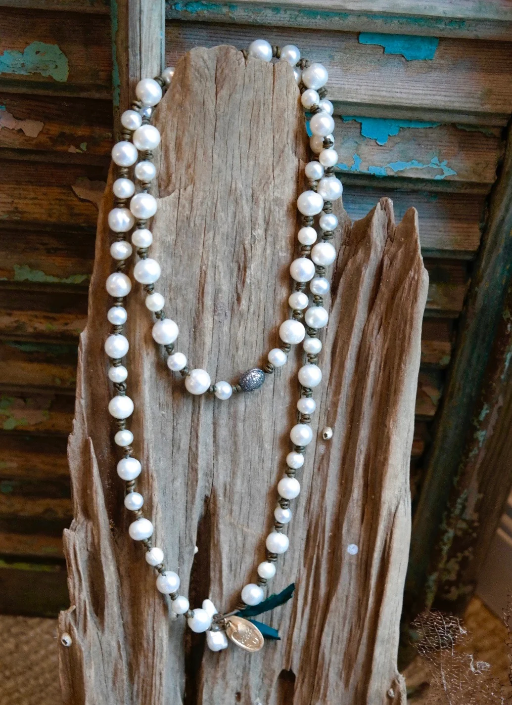 Freshwater Pearl, Pave' Diamond, & Sacred Hearth