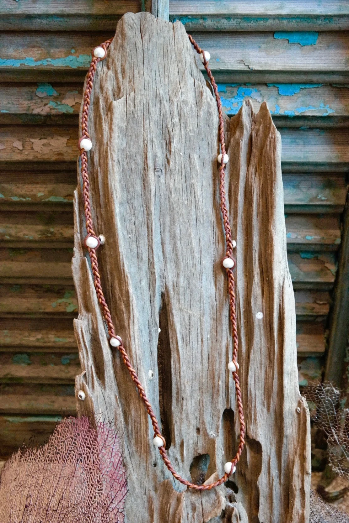 Pearl & Braided Leather