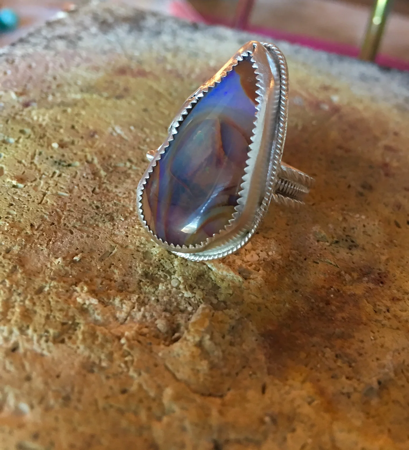 Boulder Opal Ring