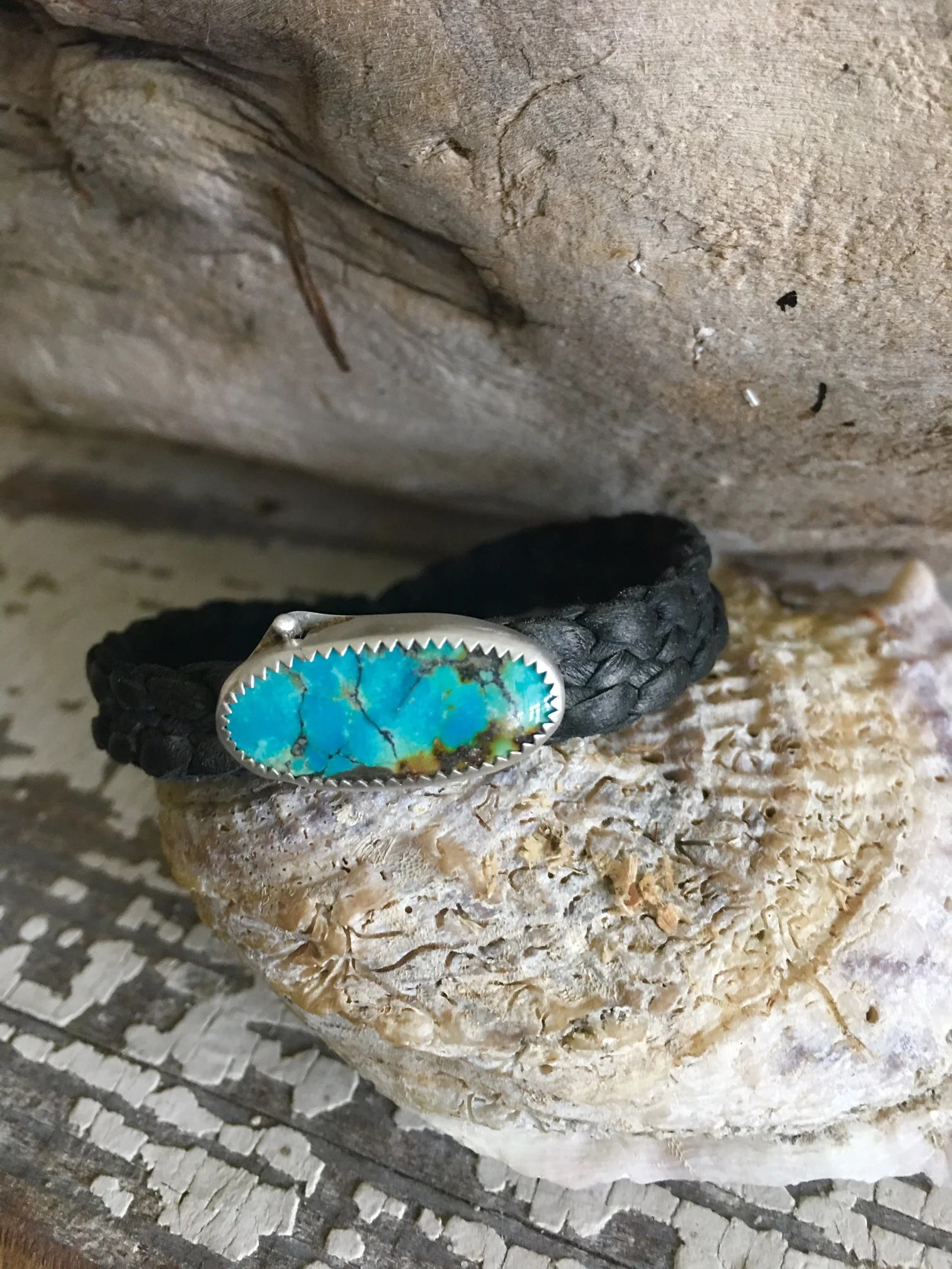 Mexican Braided Bracelet with Turquoise accent stone