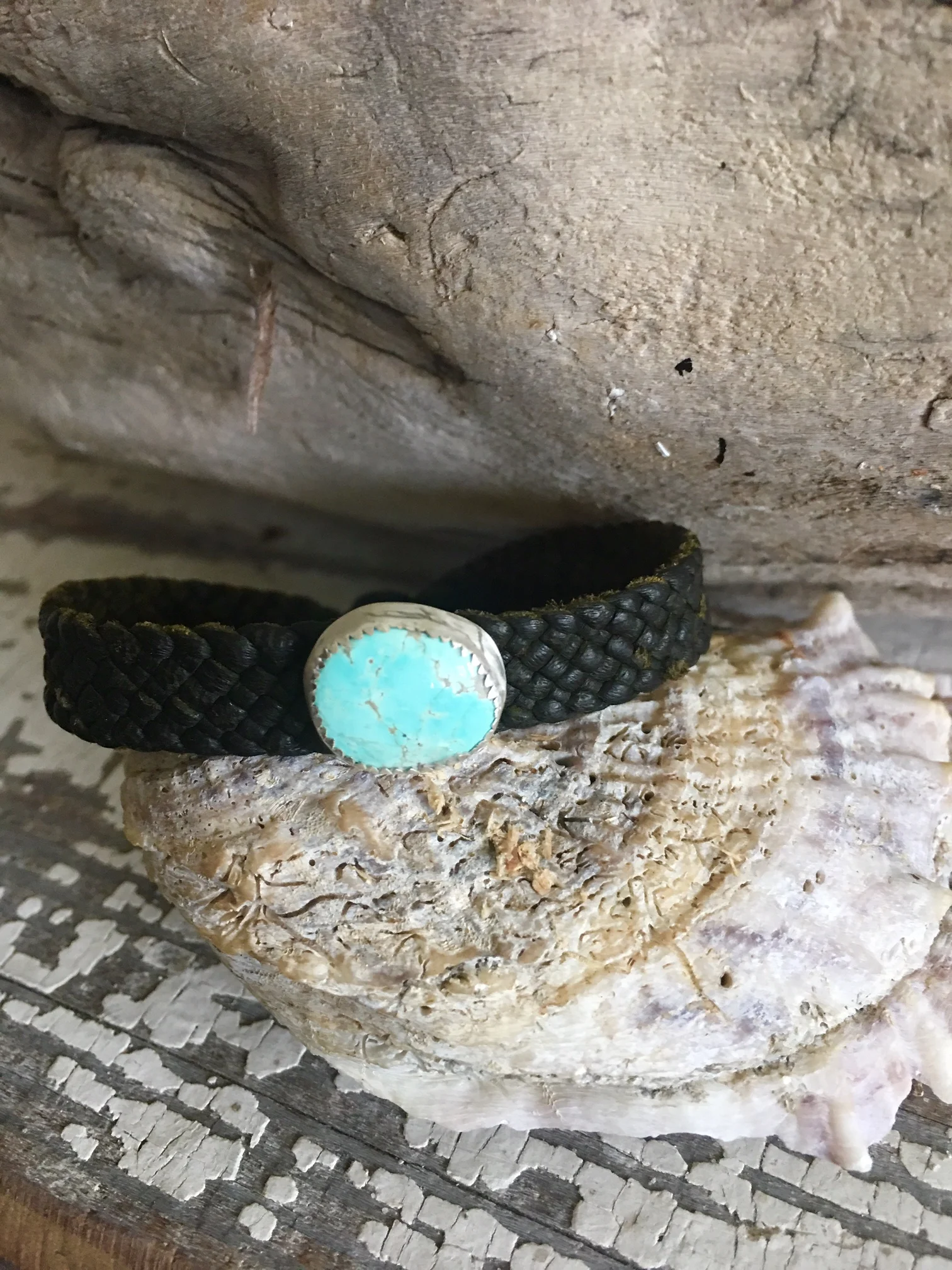 Mexican Braided Bracelet with Turquoise stone accent