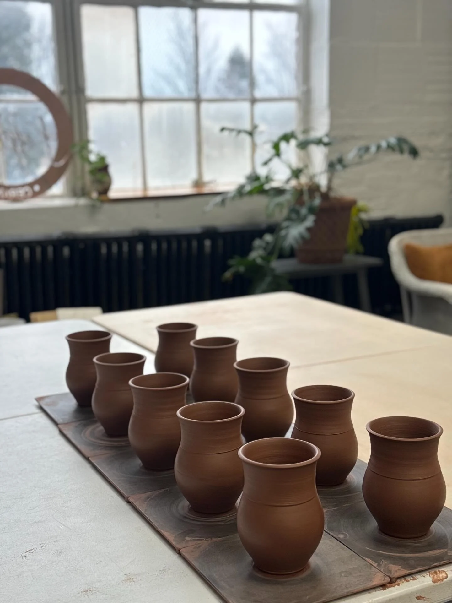 I made the first pots in the new studio today! It felt so good to be back with my hands in the clay and creating again. There&rsquo;s still unpacking to do and a ways to go before our studio is the way we want it but all good things take time. For no