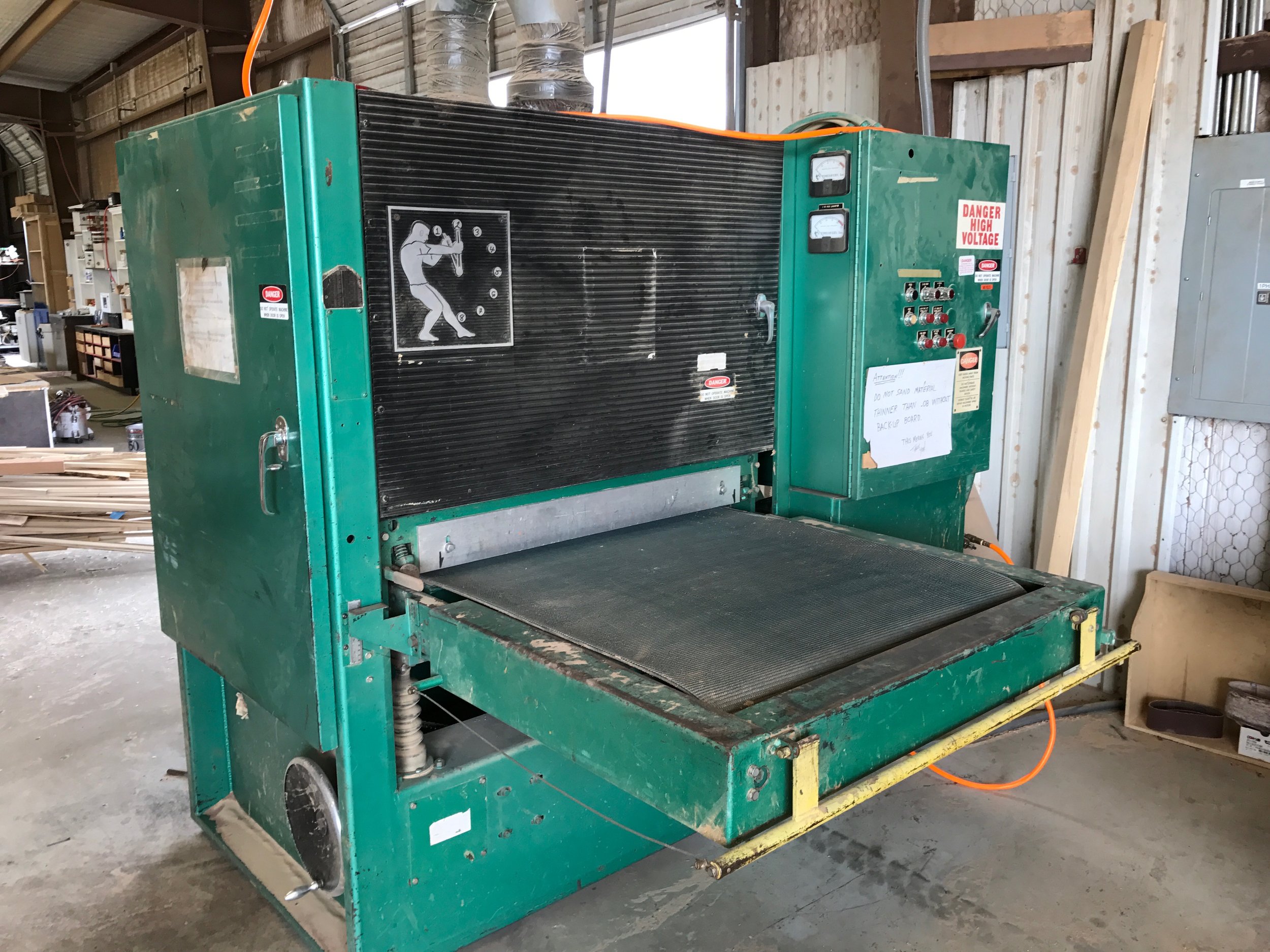 Wide Belt Sanding $120 Per hour Wide belt sander 36 wide by 5 inches thick