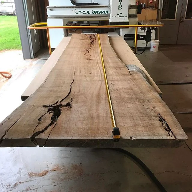 This cypress slab is 15ftx4ft and it is a big boy! #woodworking #wood #kiln #sangertx #cyprus