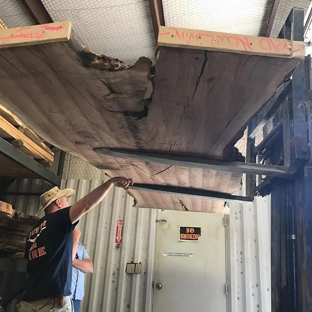 Making some awesome connections with makers and buyers for #walnut #slabtables 
#forsale #decor #plano #denton #dfw #texas #webuybigtrees