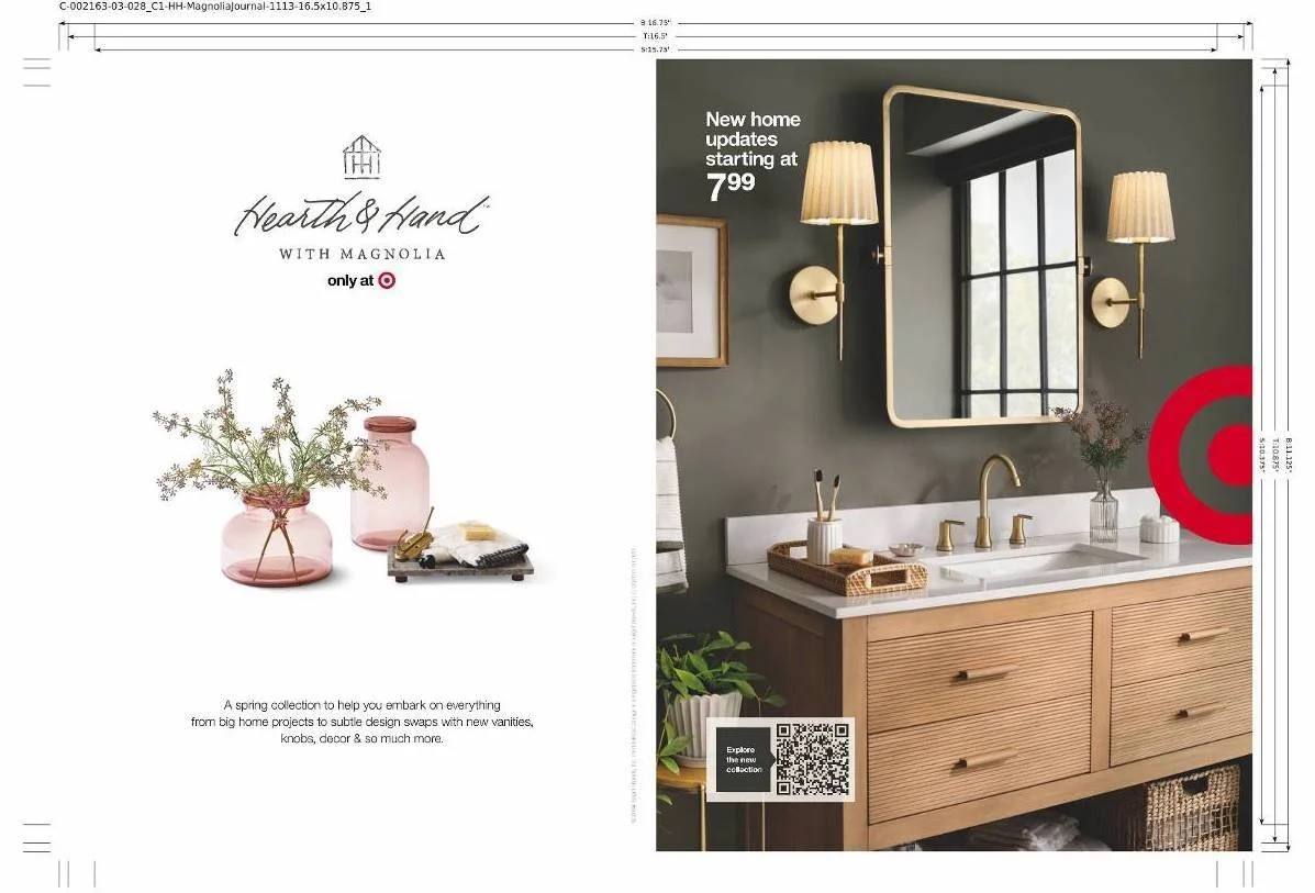 Print ad insert for Hearth & Hand with Magnolia brand at Target, Spring 2024.