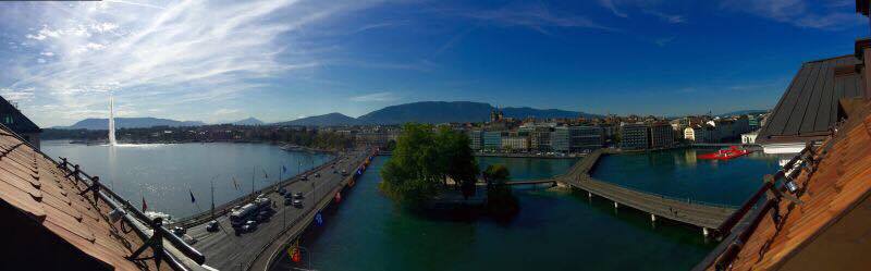  A panorama of the Geneva skyline. 