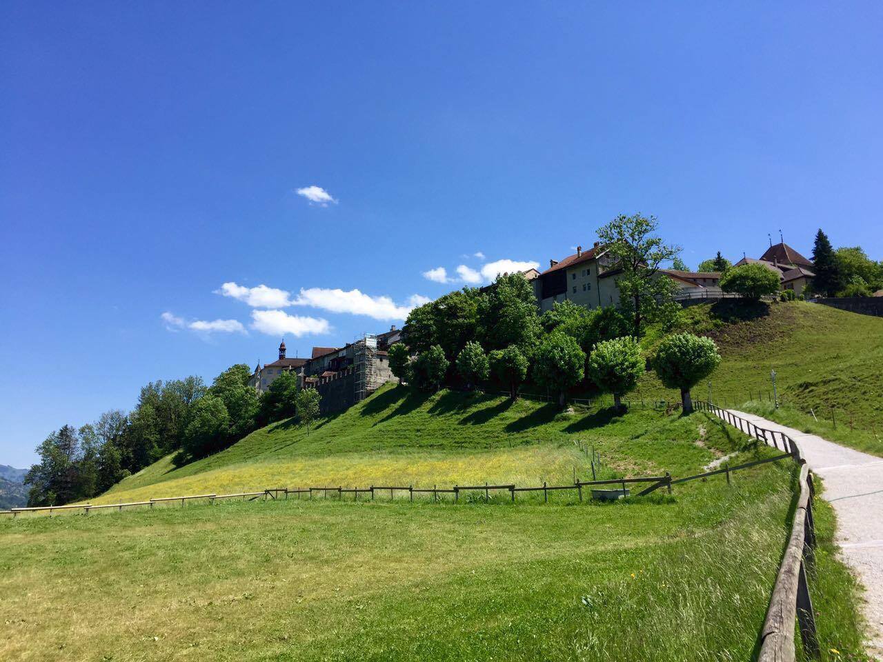 The ancient town is located on a small mountaintop, a slight climb to reach.