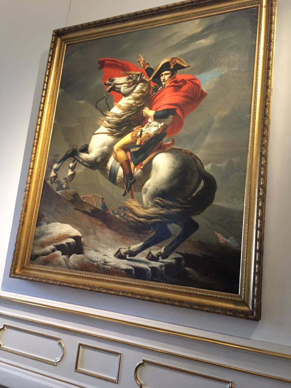 Napoleon Crossing the Alps, by Jacques-Louis David.