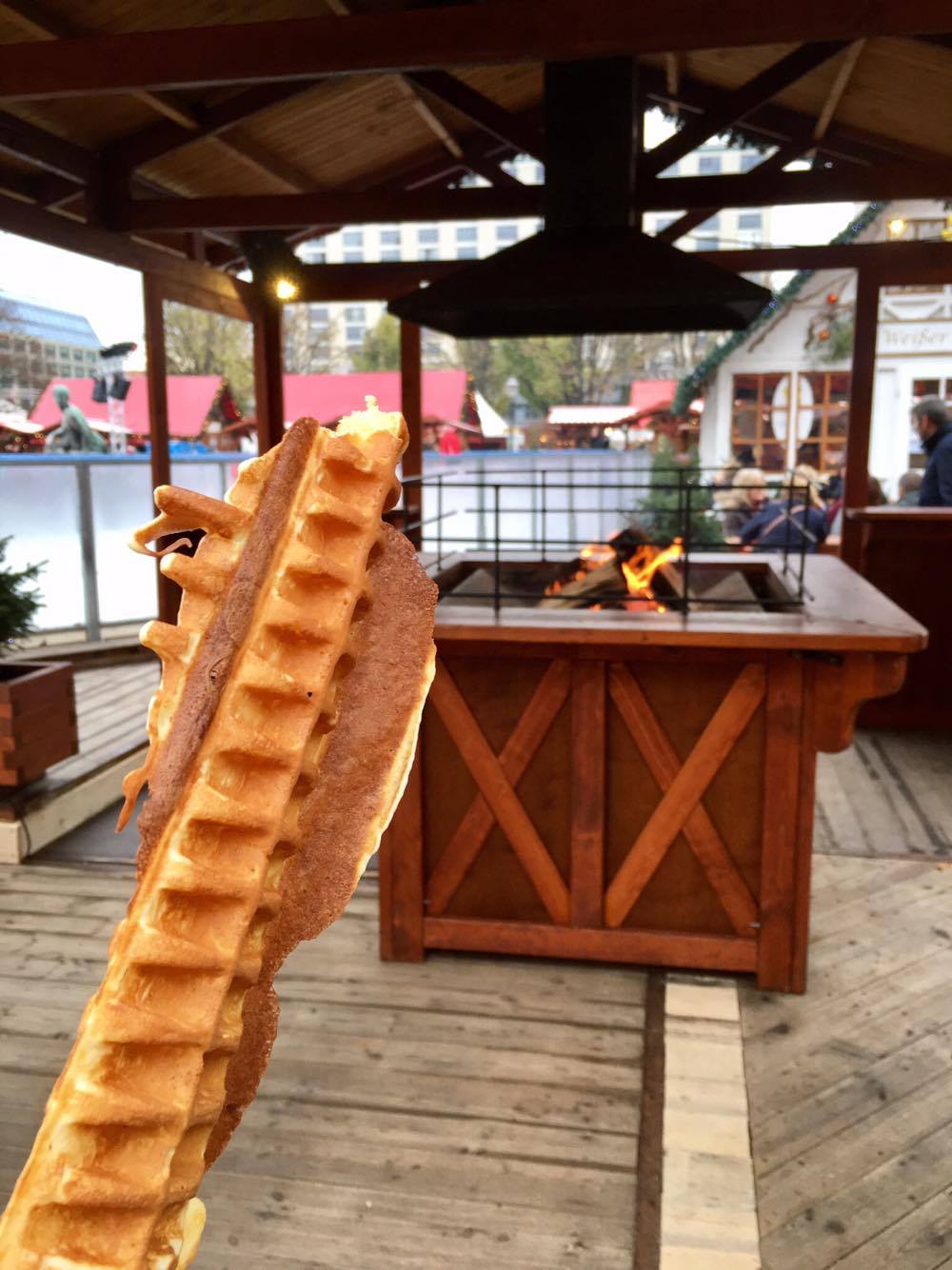 Waffles by a fire? Nothing better.