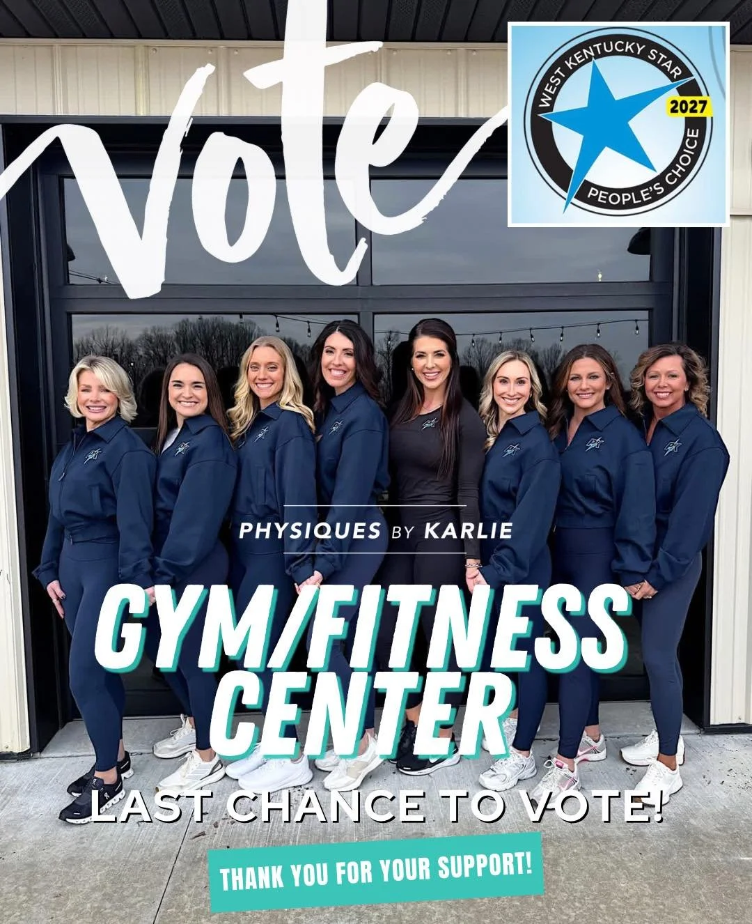 VOTING CLOSES TOMORROW, PBK FAM! 🏆🩵⚡️

ONE. MORE. DAY. 🥹👏🏼

We are officially down to the FINAL stretch of voting for Best Gym/Fitness Center in the 2027 West Kentucky Star People&rsquo;s Choice Awards, and we need YOUR help to finish strong!

F