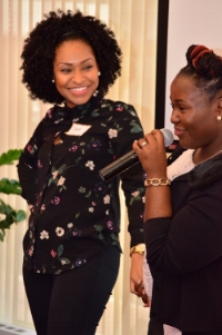 Speaker Jenny and Queens Co. Women & Wealth Financial Conference attendee.