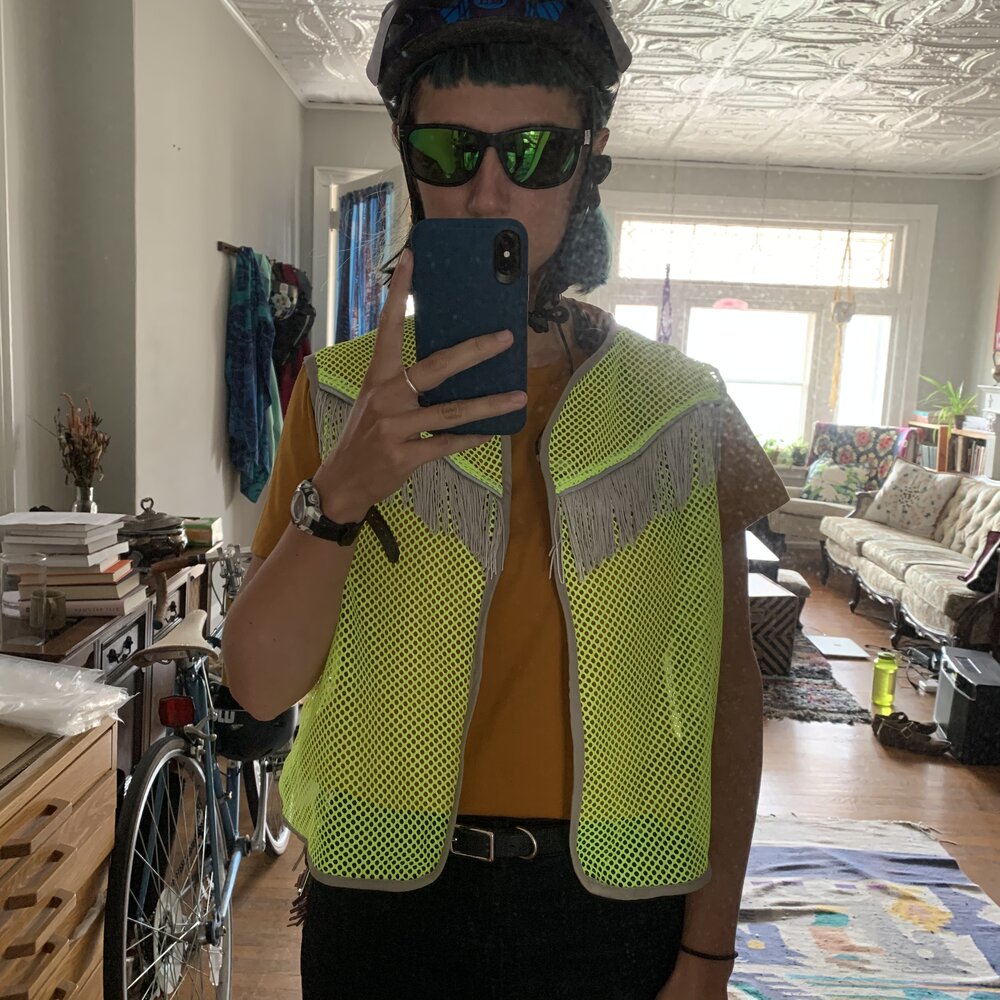 Upcycled Fringe Safety Vest (MD) — Vivien Wise