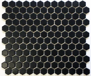 HEX-1022 Hexagon 1" Matte Black