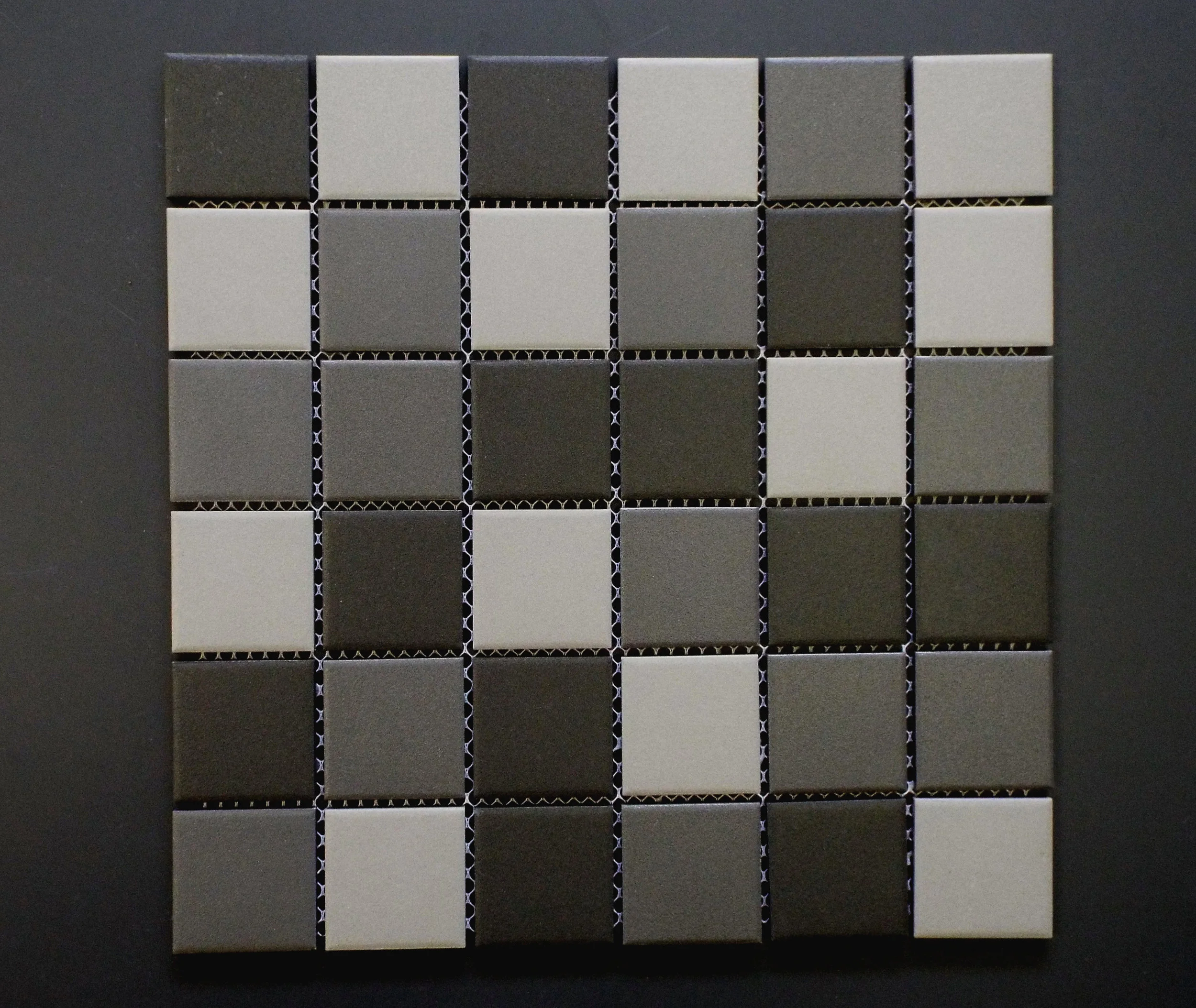 Unglazed - 2" x 2" Dark Grey Mix