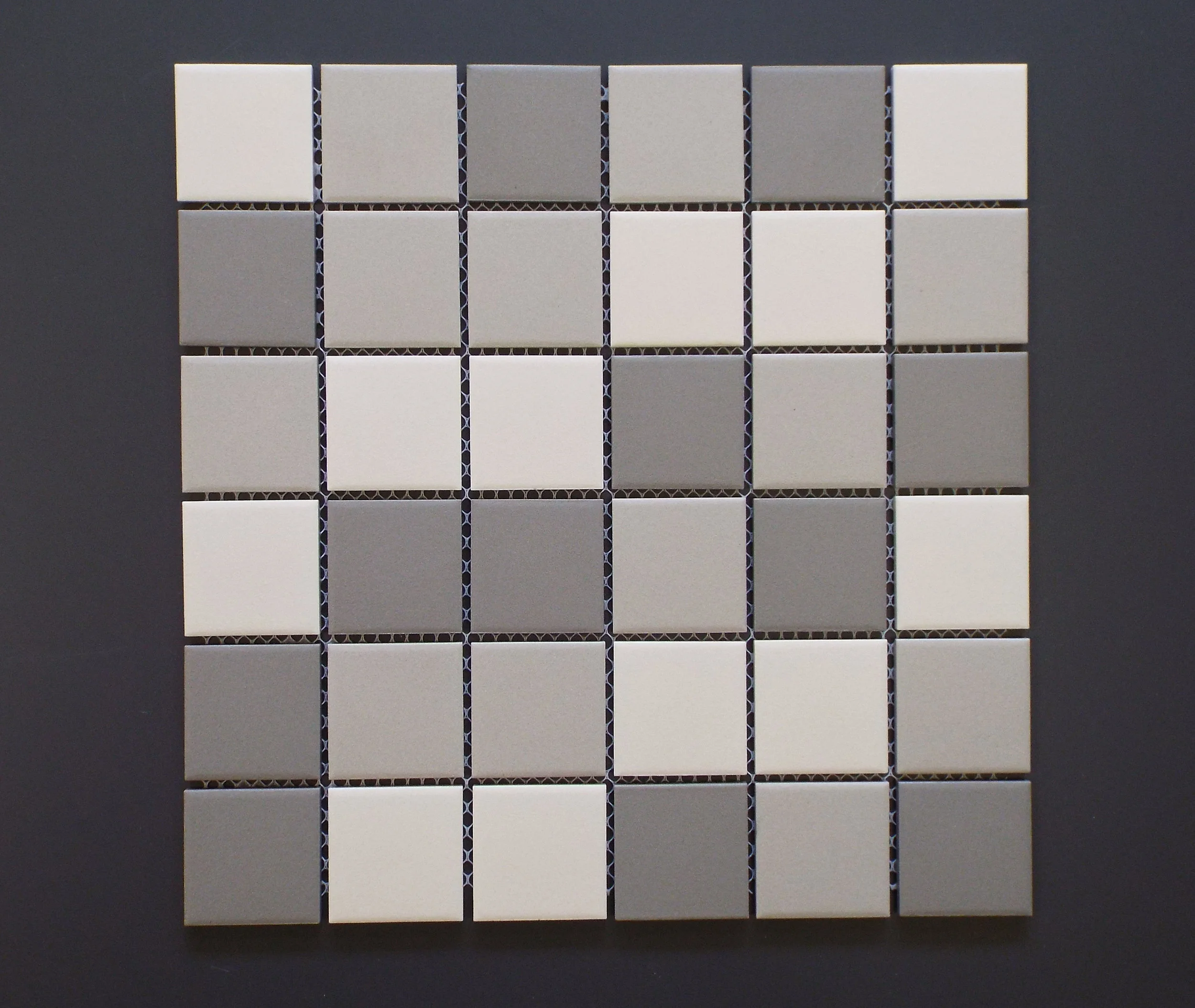 Unglazed - 2" x 2" Light Grey Mix