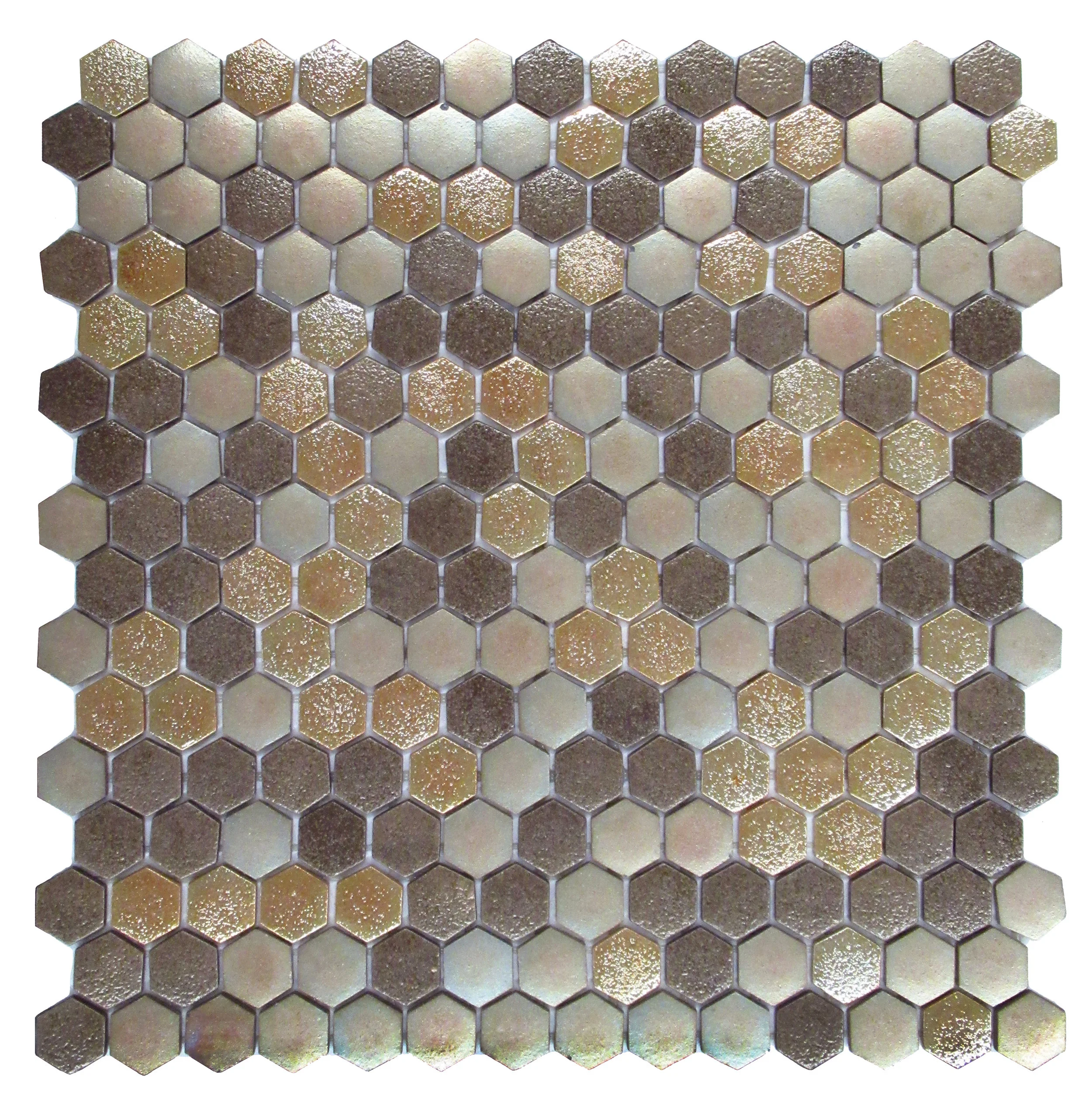 Magma #5128 - 1" Hexagon Glass Mosaic
