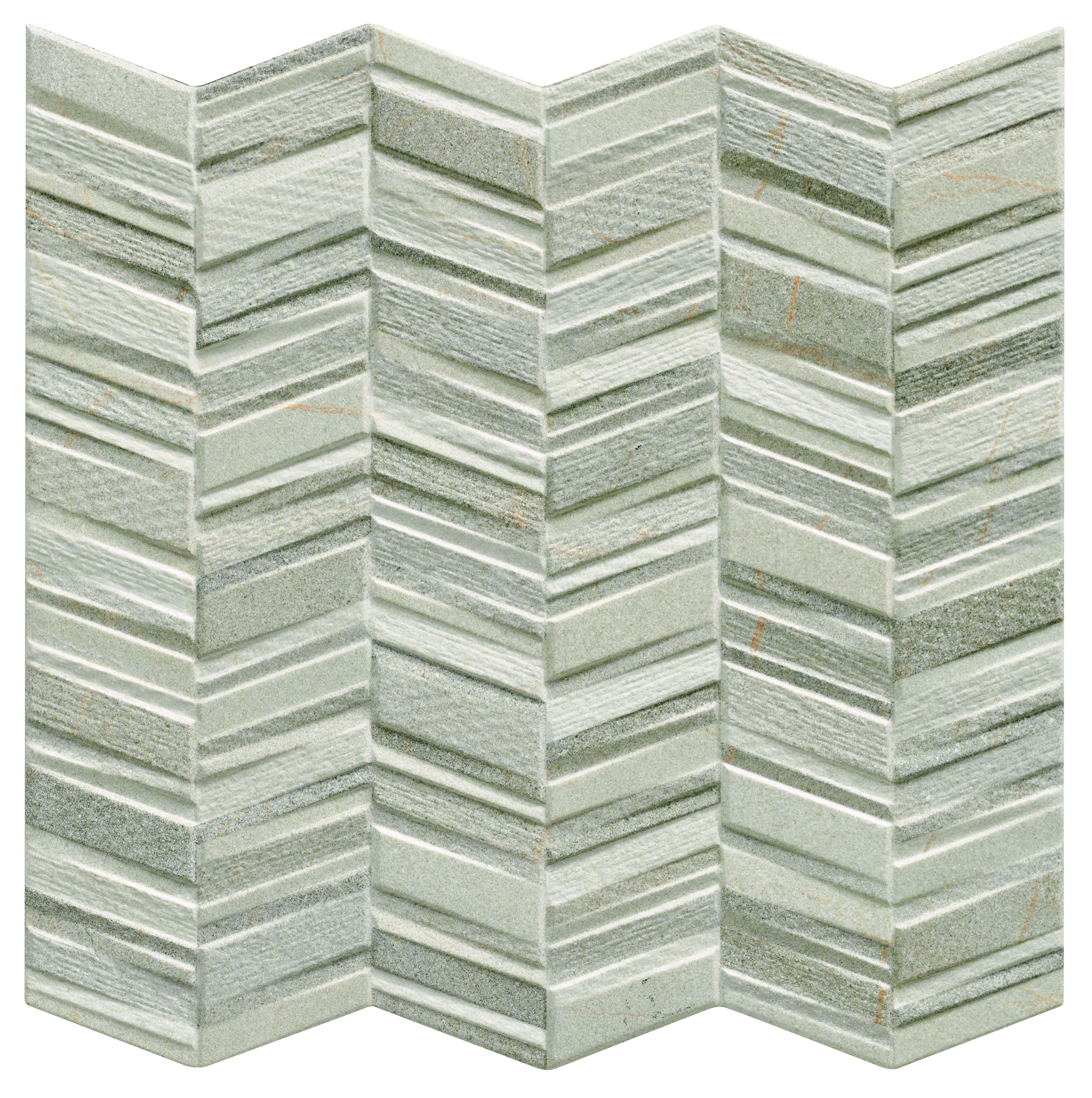 Chevron Frost - 17” x 17” Porcelain (shown as one piece)