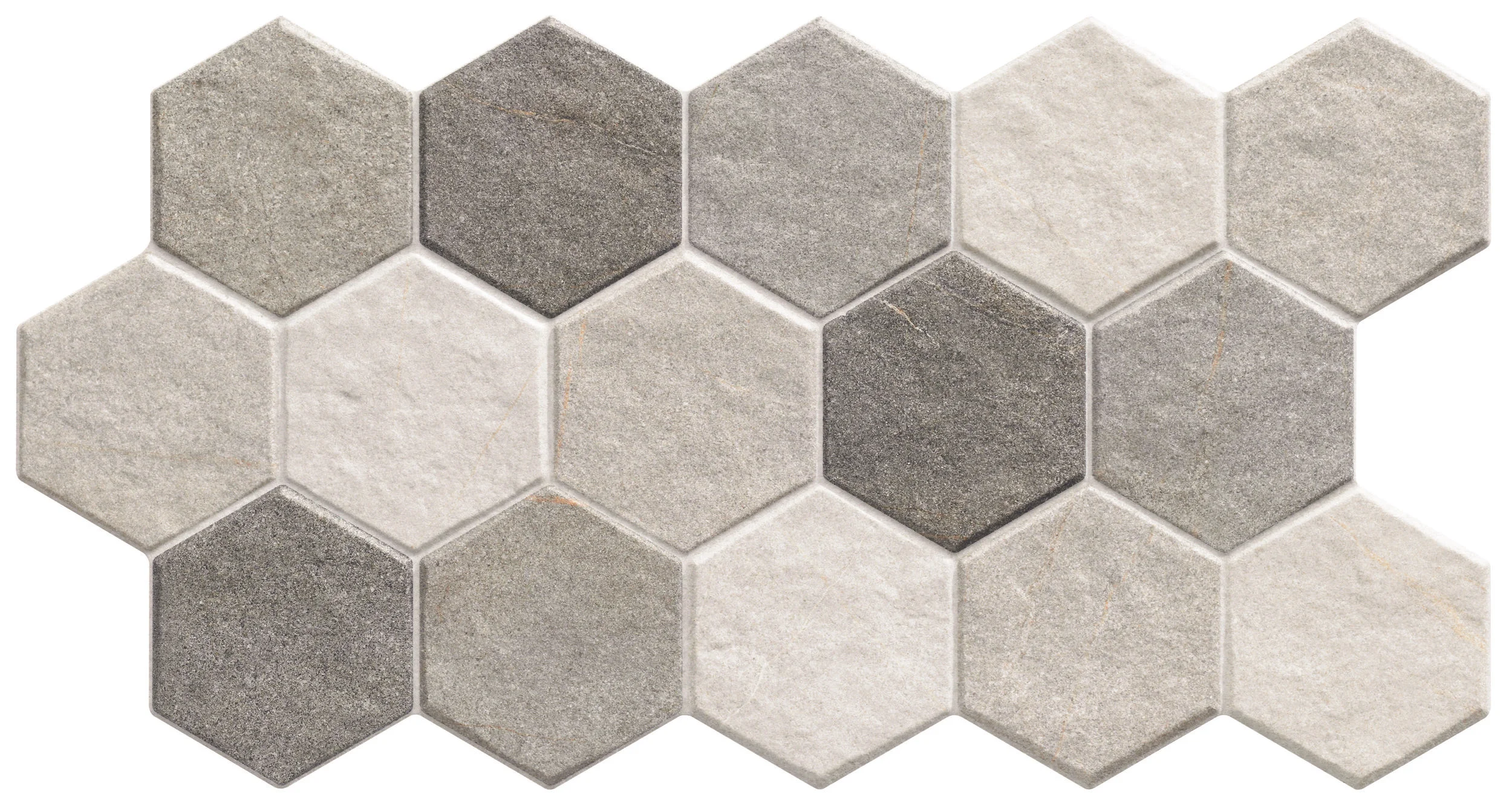 Hex Frost - 10” x 20” Porcelain (shown as one piece)