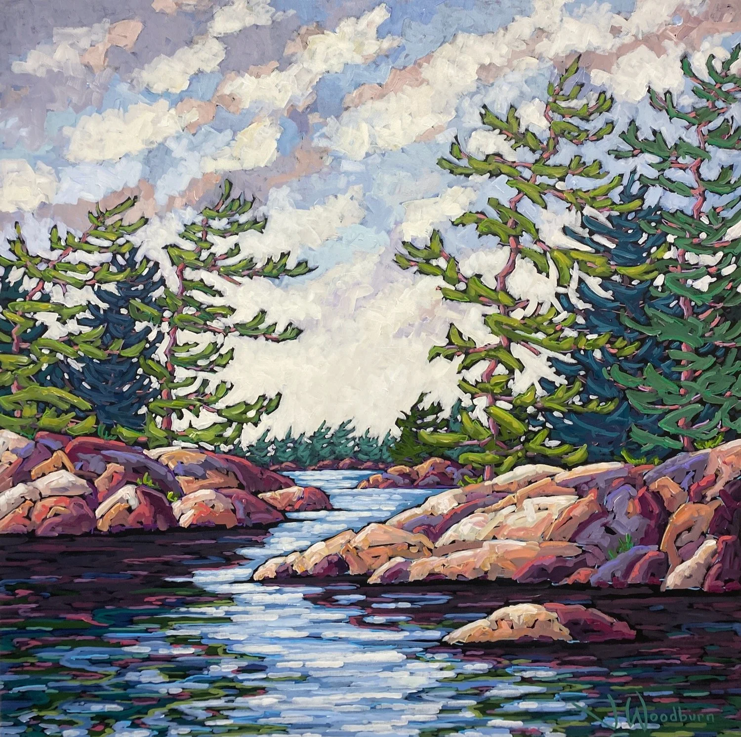 Endless Exploring 40"x40" Acrylic on Canvas, PWD/Kultiq Gallery $2800