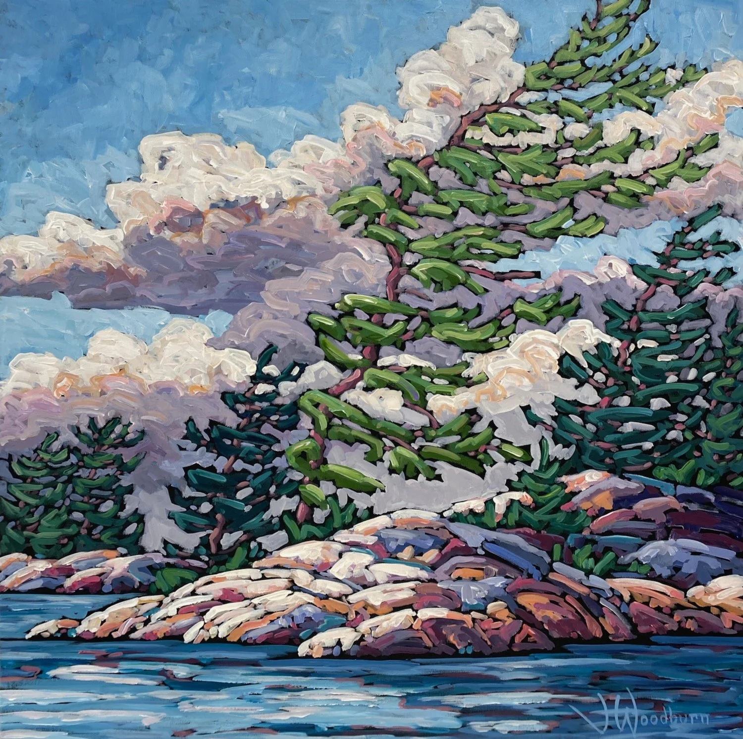 Georgian Bay Bender 30"x30" Acrylic on Canvas, Loft Gallery $1625