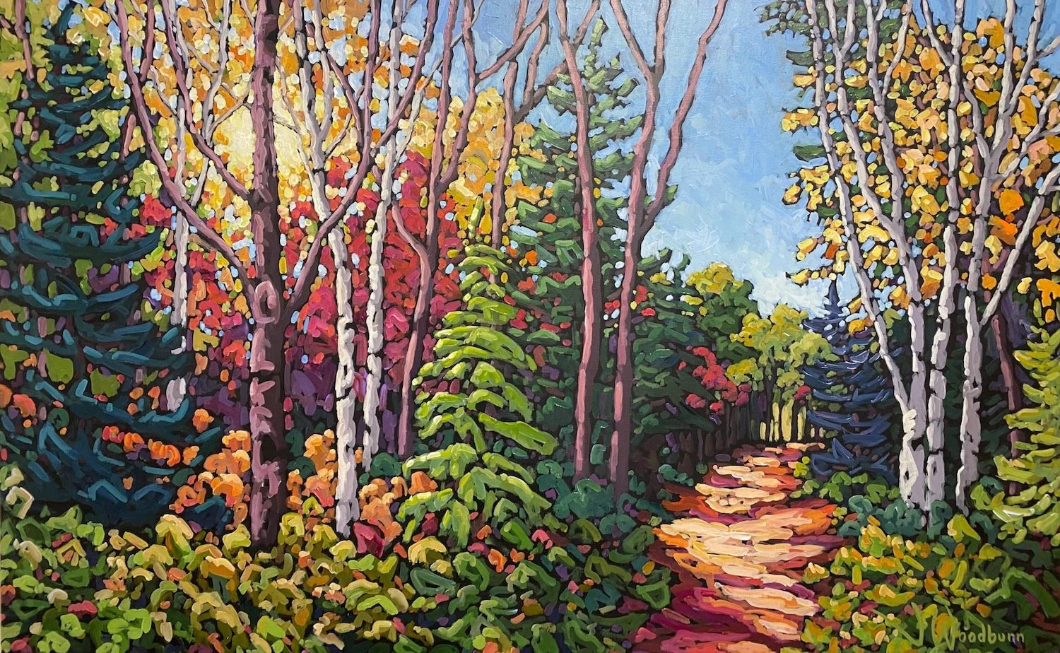 Autumn Ascending 30"x48" Acrylic on Canvas,  Double Door Gallery $2650