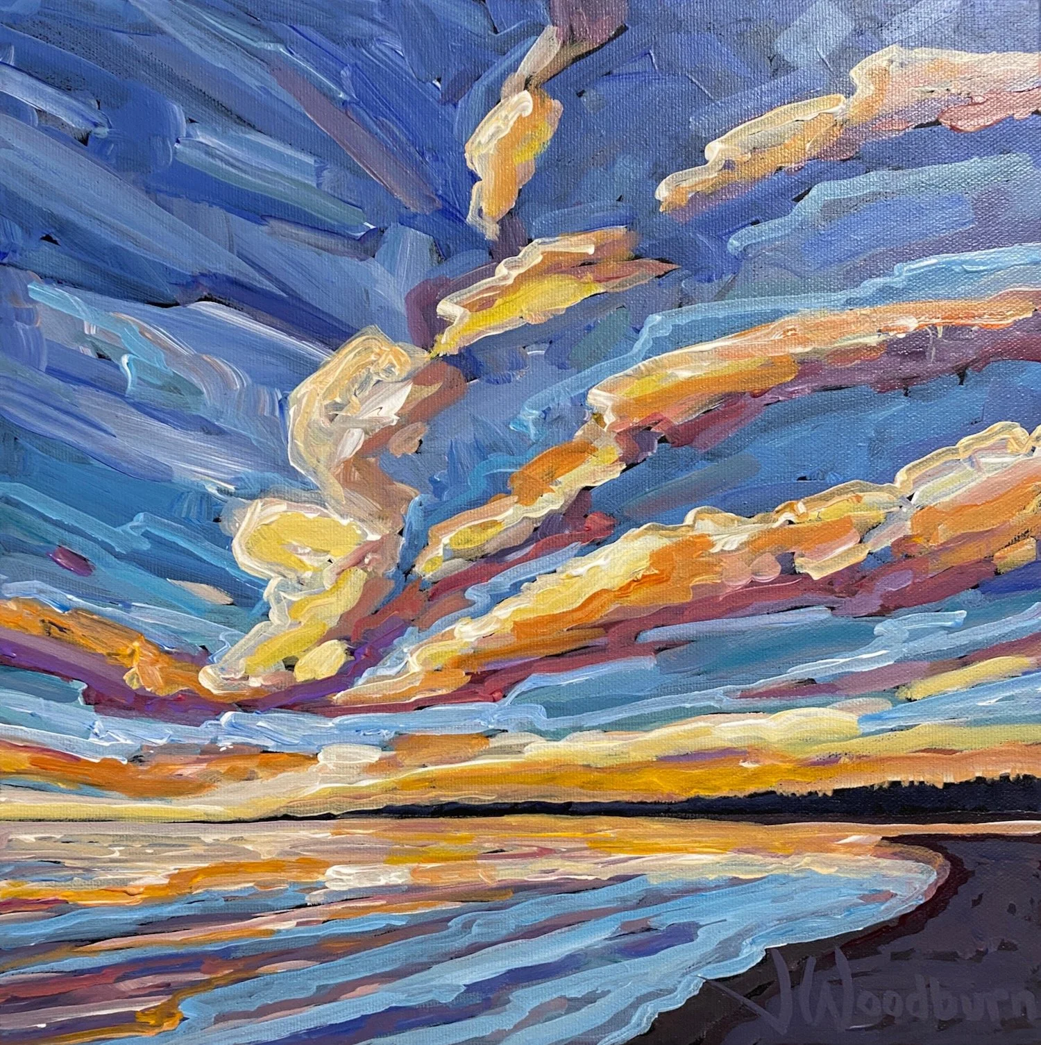 Final Hour 12"x12" Acrylic on Canvas, Double Door Gallery $325