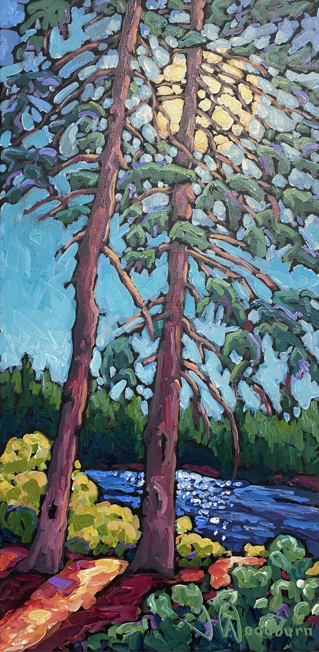 River Sentinels 24"x12" Acrylic on Canvas, Loft Gallery $525