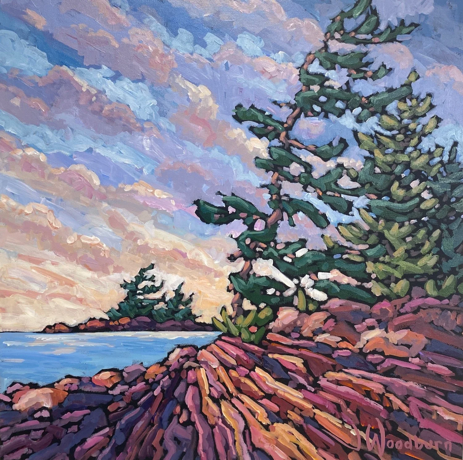 Evening Groove 18"x18" Acrylic on Canvas, Loft Gallery $580