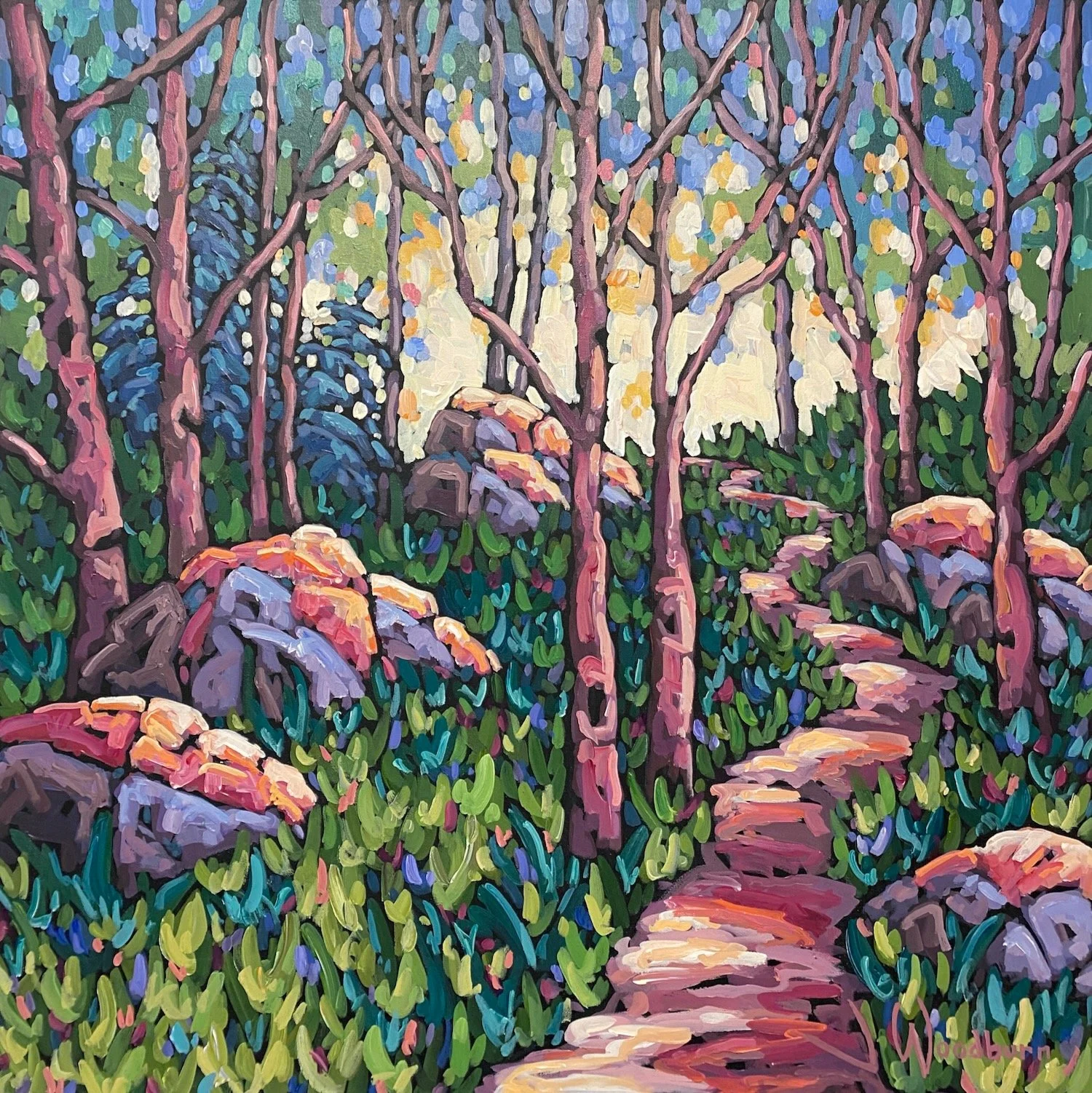 Golden Glow 30"x30" Acrylic on Canvas, PWD/Kultiq Gallery $1550