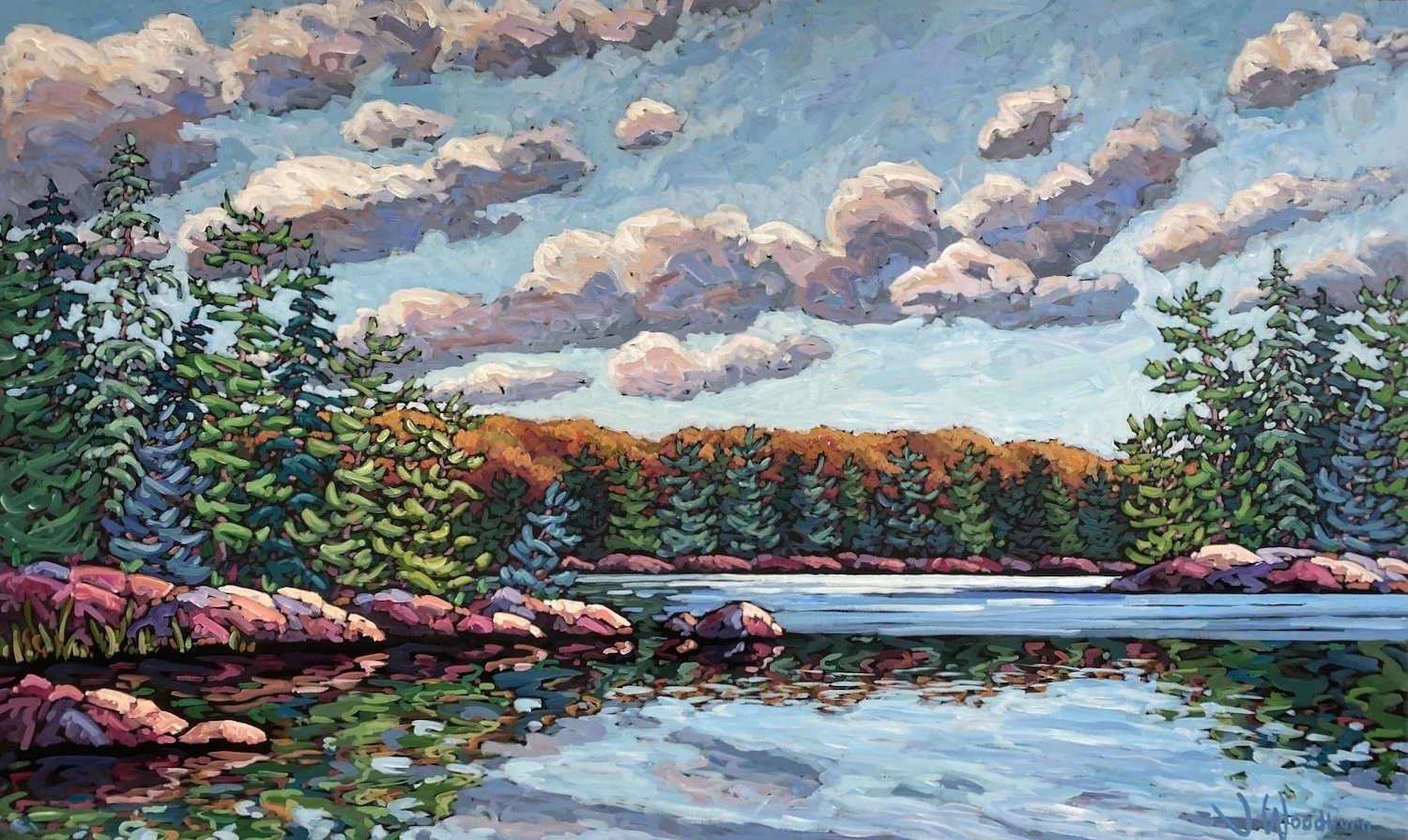 Peaceful Passages 36"x60" Acrylic on Canvas, Cloud Gallery $3900