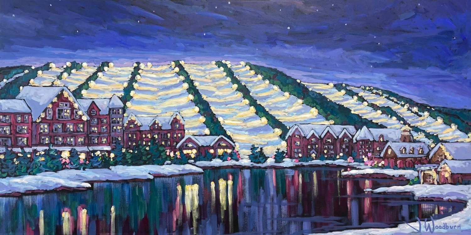 Night Lights at Blue 24"x48" Acrylic on Canvas, Loft Gallery $2100