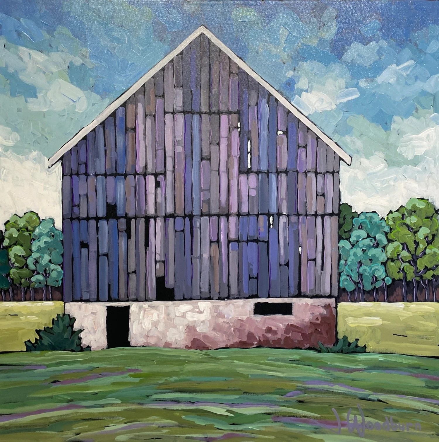 Time Worn Beauty 24"x24" Acrylic on Canvas, Autumn Art Sale at McMichael Gallery $975