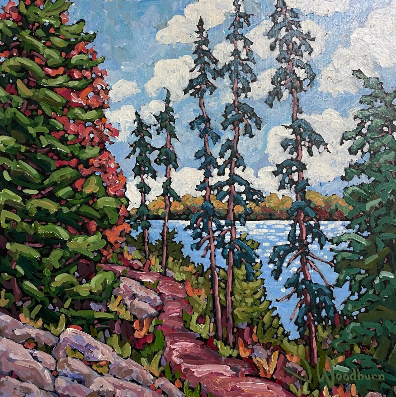 Spirit of Algonquin 24"x24" Acrylic on Canvas, Double Door Gallery $1050