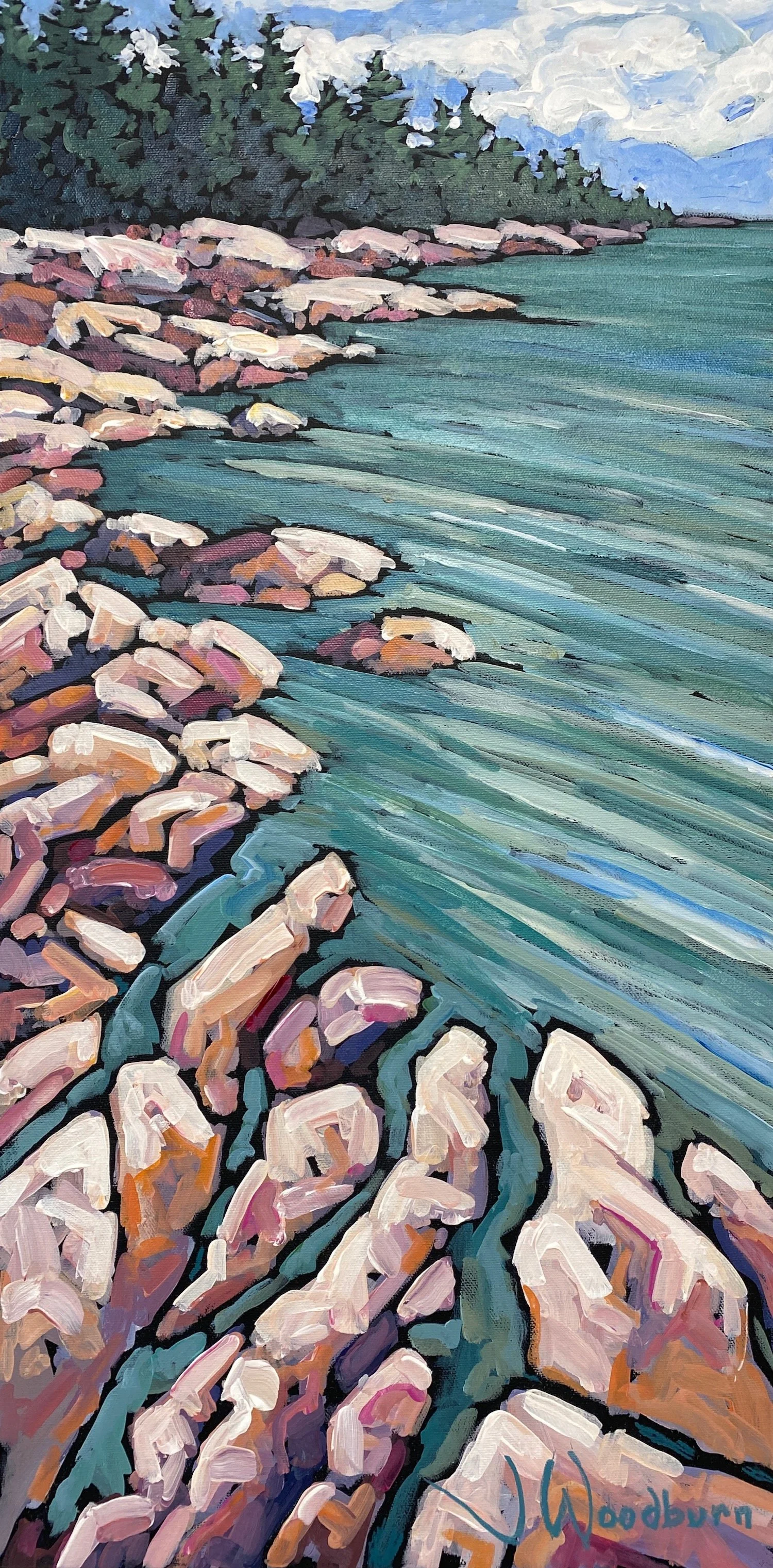 Georgian Bay Geometry 24"x12" Acrylic on Canvas, Loft Gallery $525