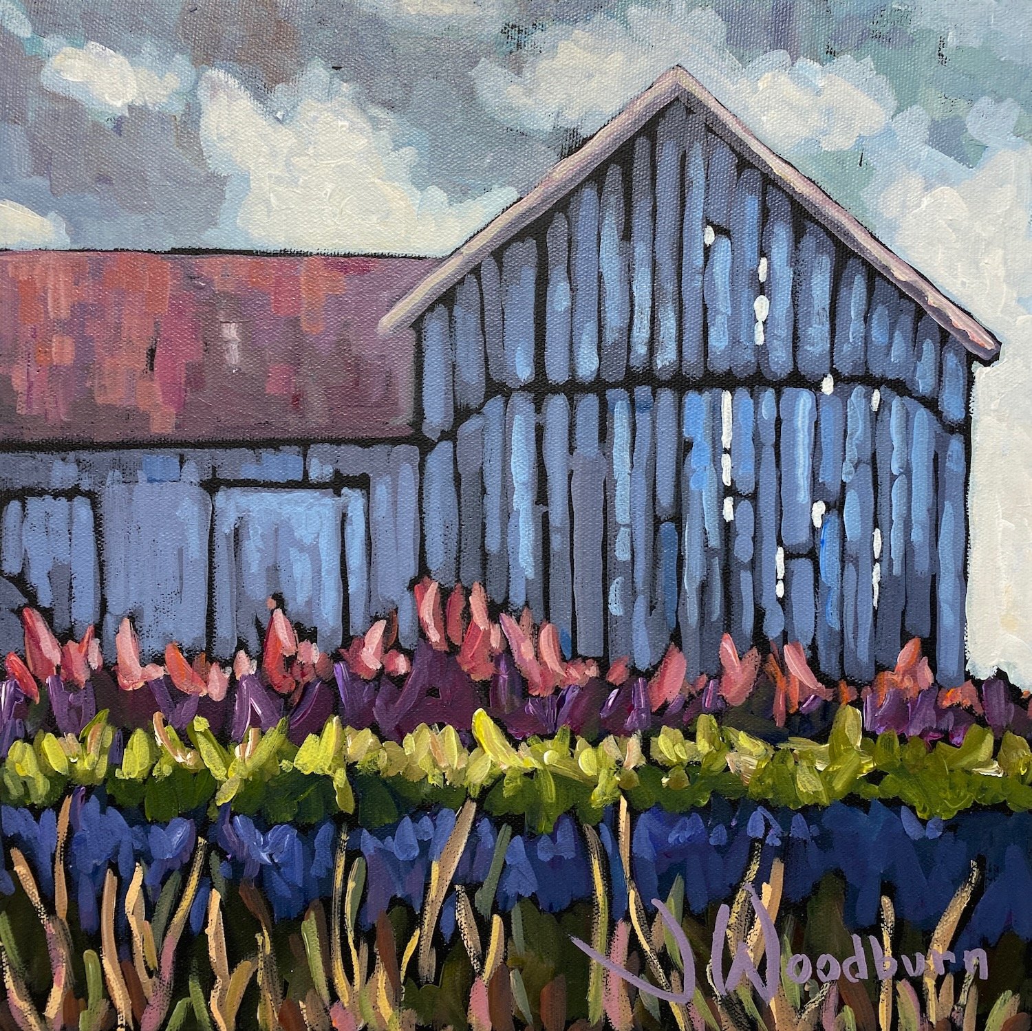 An Oldie But a Goodie 12"x12" Acrylic on Canvas, Autumn Art Sale at McMichael Gallery $325