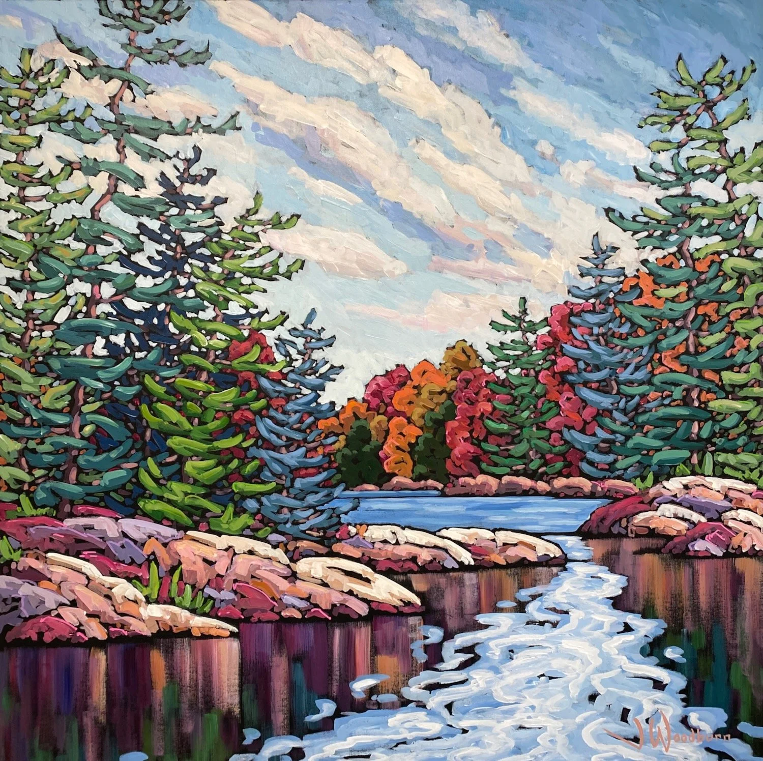 October Afternoon 36"x36" Acrylic on Canvas, Loft Gallery $2350