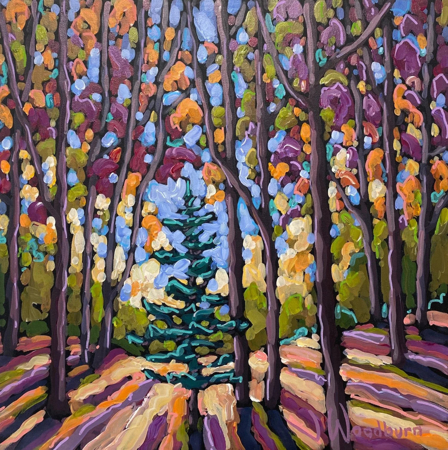 Shines Through 16"x16" Acrylic on Canvas, Loft Gallery $450