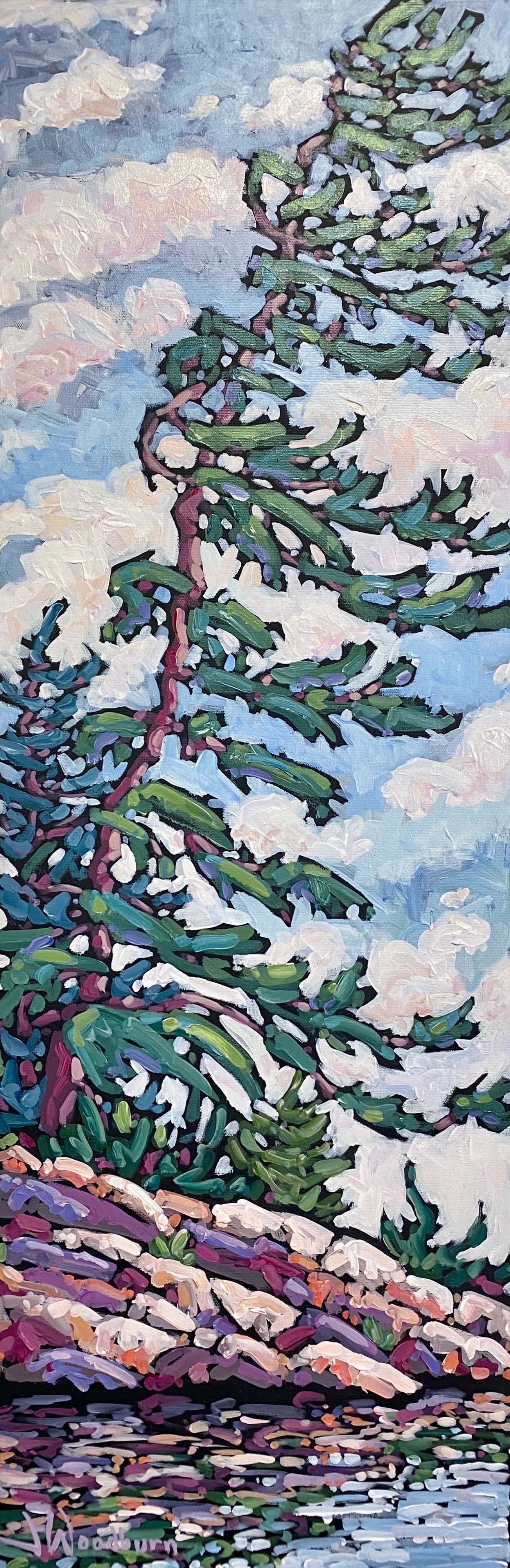 Lanky 36"x12" Acrylic on Canvas, Cloud Gallery $790